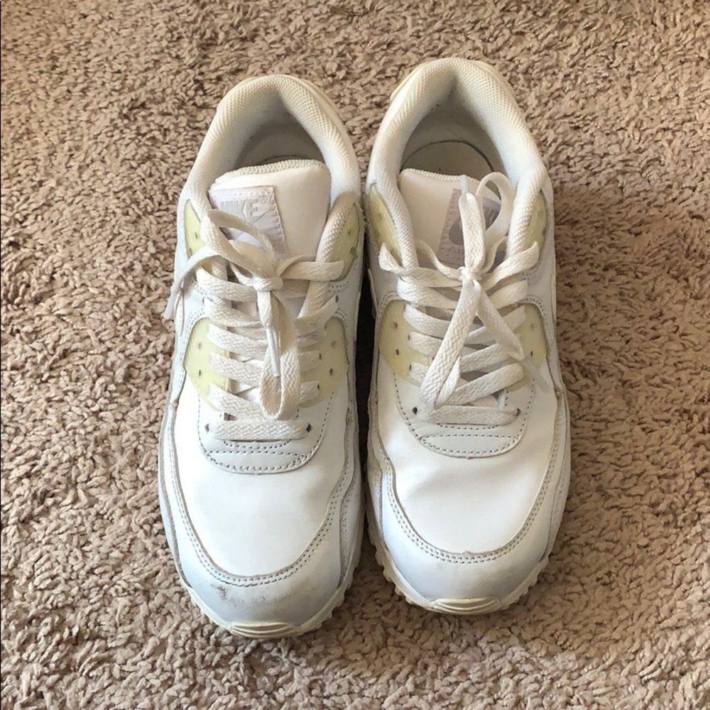 White Nike Air Max's